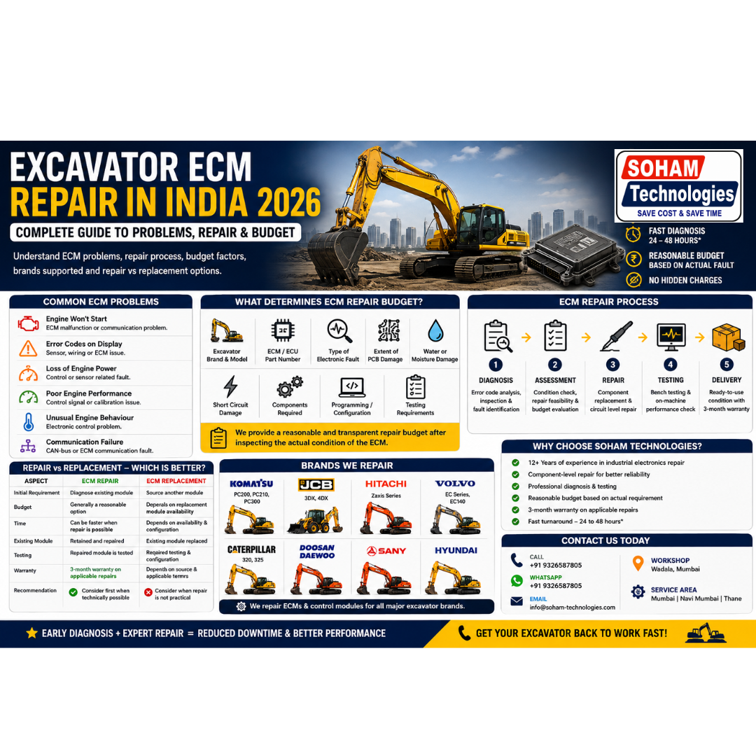 excavator ecm repair in india 2026